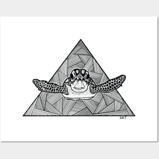 Geometric Turtle Posters and Art